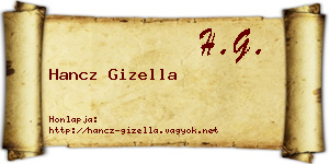 Hancz Gizella névjegykártya